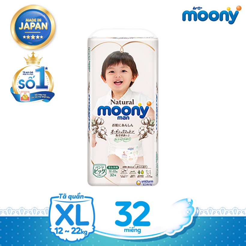 Tã quần cao cấp Moony Natural đủ size