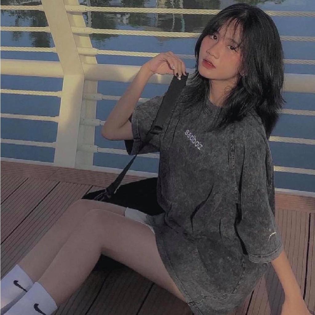 Áo thun trơn tay lỡ Sad Boiz DUSTY SIGNATURE Sad Boy phông Unisex form rộng oversize Ulzzang - Gin Store