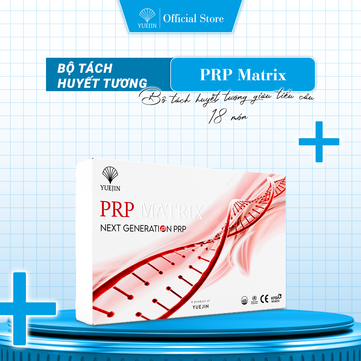 PRP MATRIX - Bộ Kit tách huyết tương giàu tiểu cầu 18 món - Yuejin