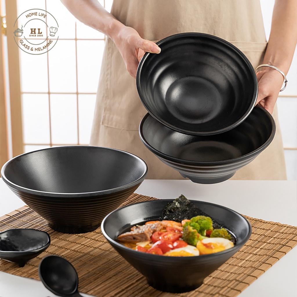 BÁT TÔ 1006L 1007L 1008L 1009L | TÔ ĐEN MỜ MELAMINE | BÁT CHÈ, MỲ, CHÁO | BÁT ĐEN NHÁM LOE LJB