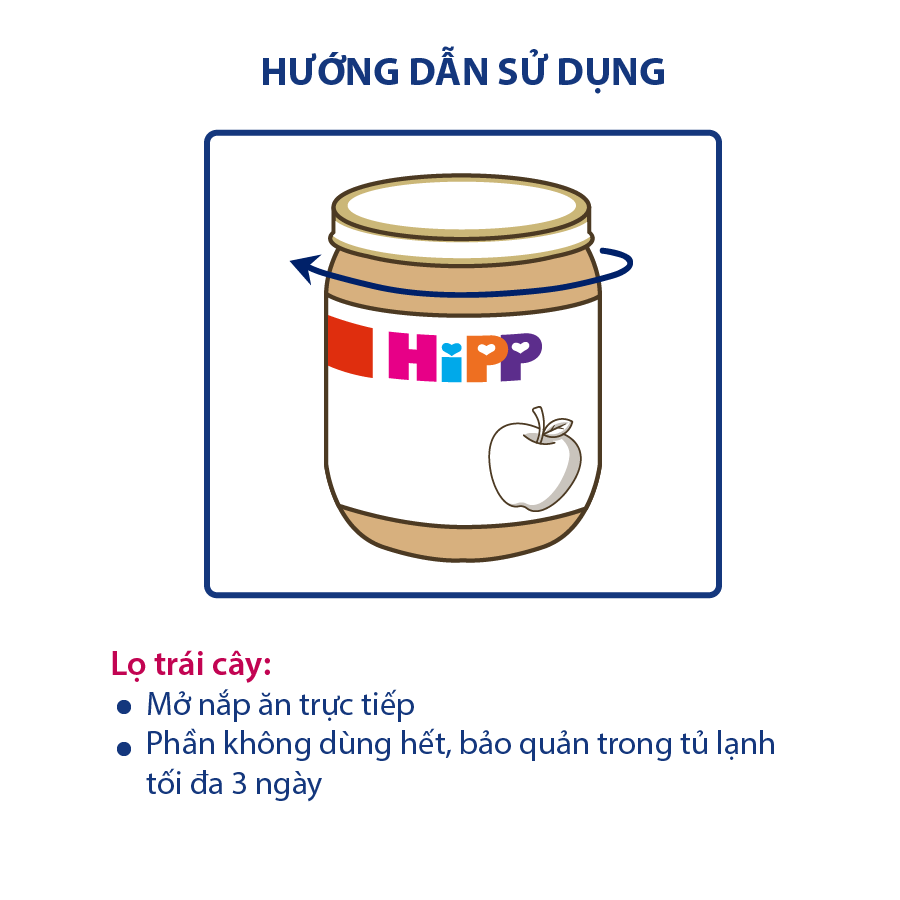 Dinh dưỡng đóng lọ ăn dặm Lê Williams HiPP Organic 125g