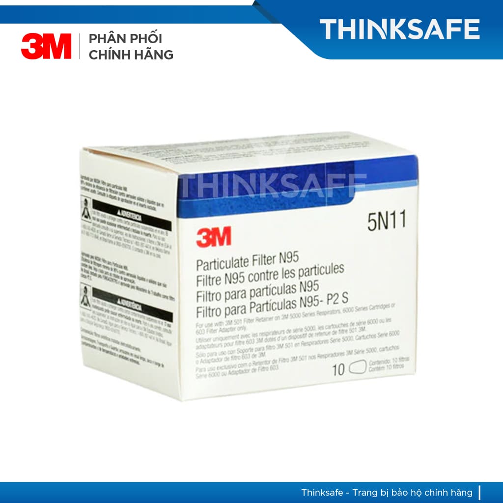 Mặt nạ phòng độc 3M Thinksafe, chống bụi mịn, chống độc, chống sơn, hóa chất, bảo vệ hô hấp, chính hãng - 6200/6003