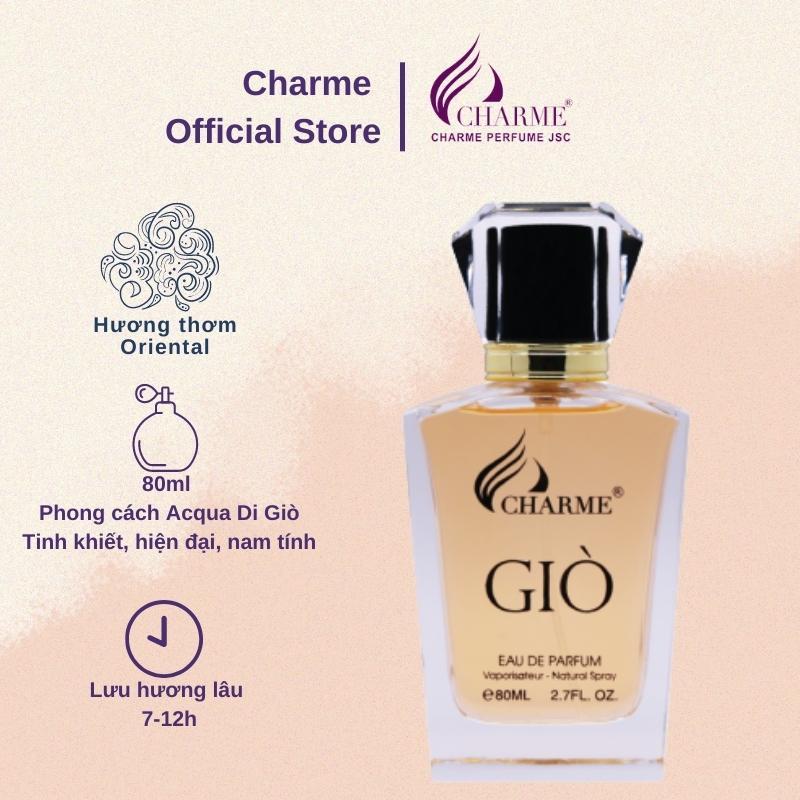 Nước hoa nam cao cấp Charme Giò 80ml hương trái cây ngọt ngào ấm áp lưu hương lâu độ tỏa hương xa