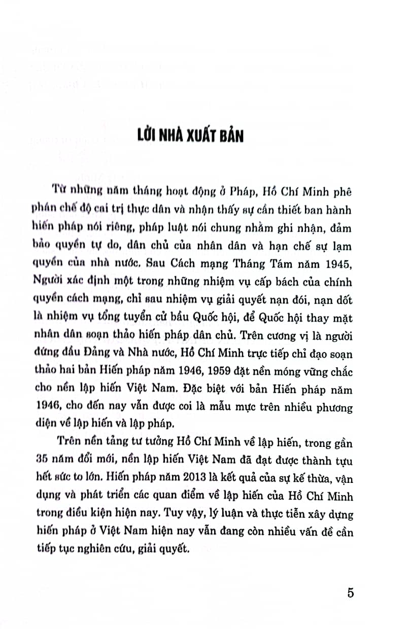 Tư tưởng Hồ Chí Minh về lập hiến: Nội dung và giá trị