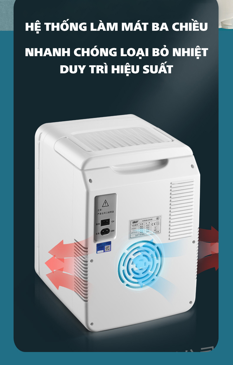 Tủ lạnh mini 10L mặt gương đựng mỹ phẩm