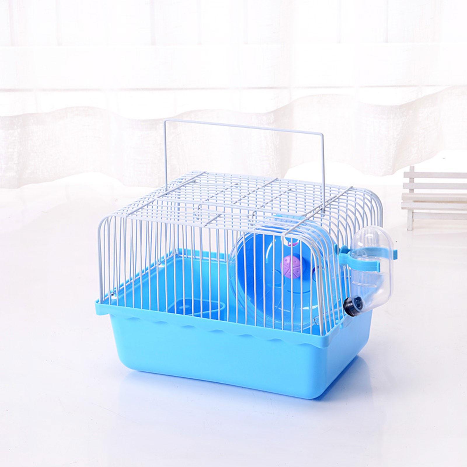 Hamster Cage Small Water Bottle Travel Cages for Gerbil Habitat House Pet Supplies