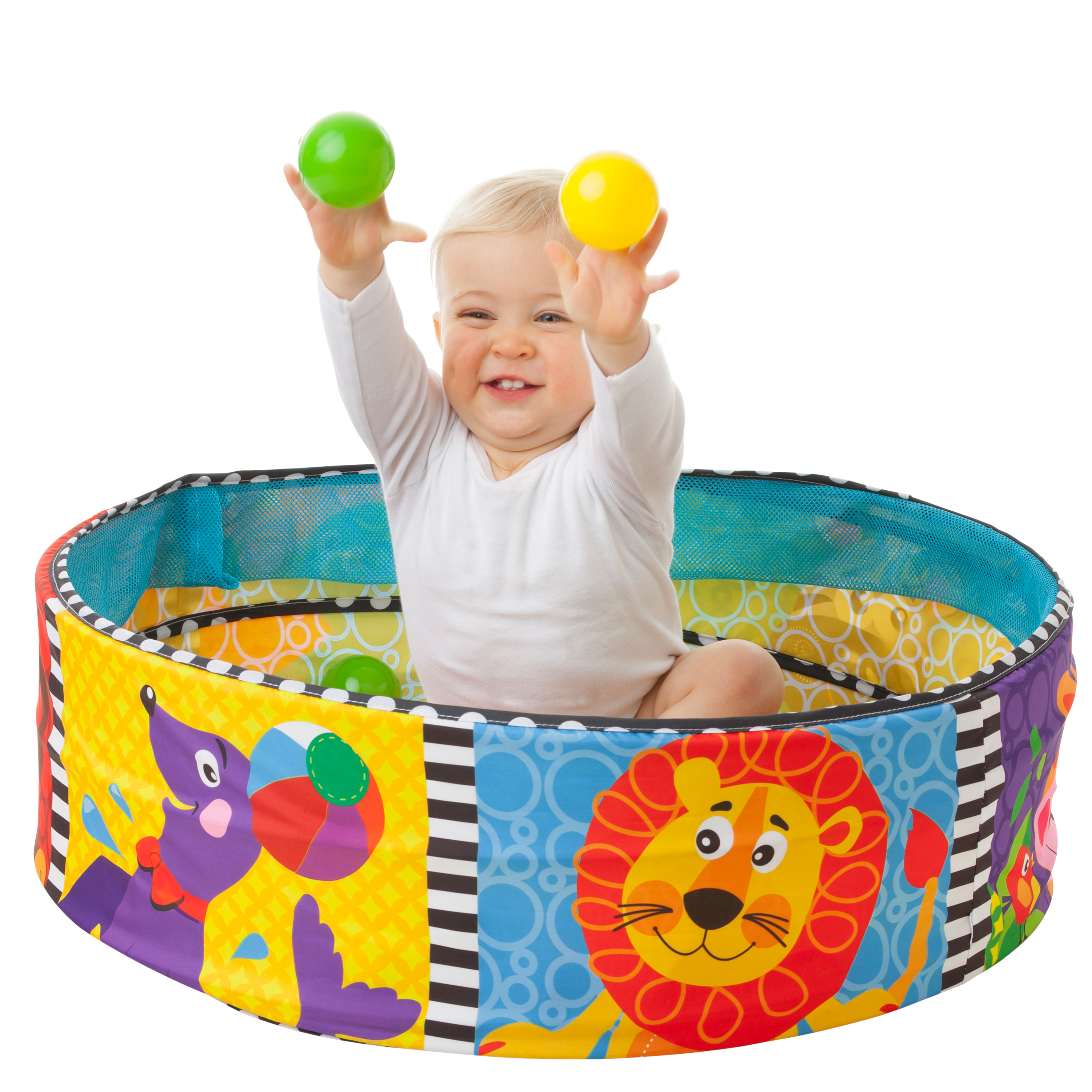 Nhà banh có đồ chơi treo nôi Playgro Ball Activity Nest, cho bé sơ sinh đến 24 tháng