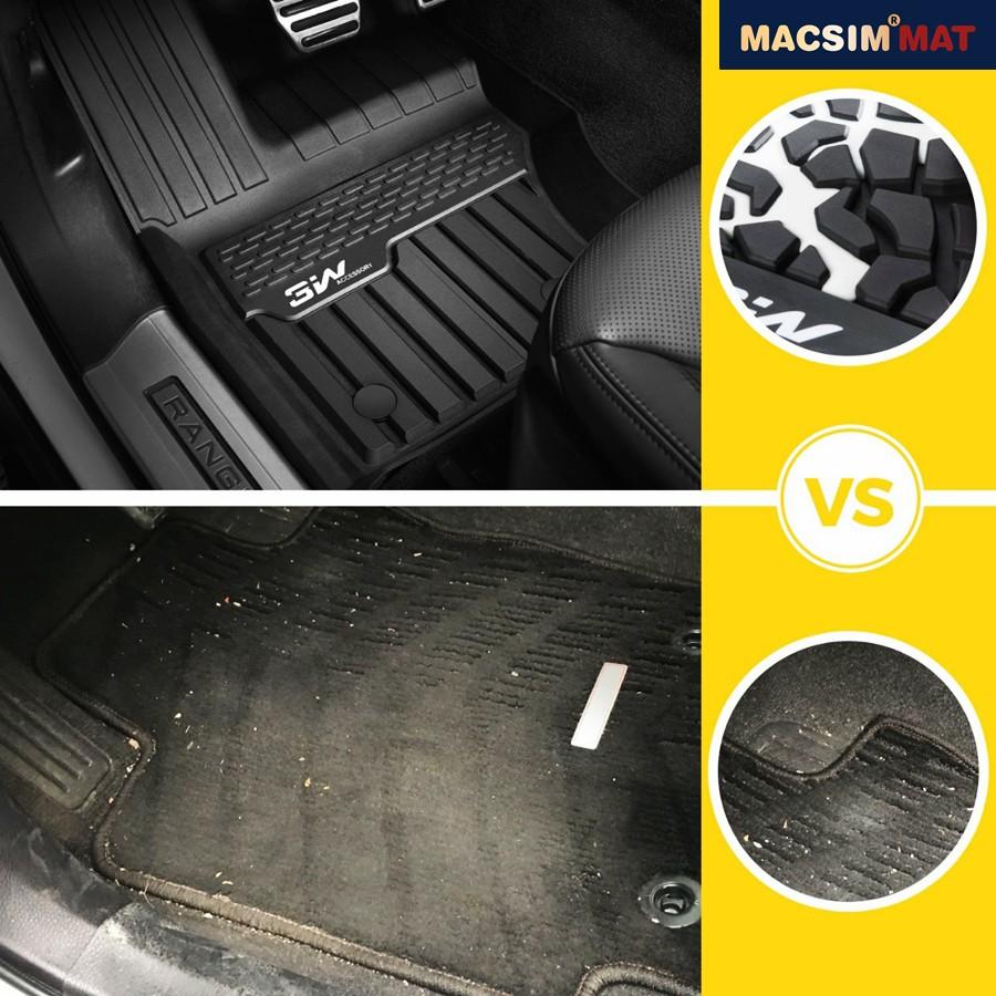 Thảm lót sàn ô tô LANDROVER VELAR 2016 - đến nay Nhãn hiệu Macsim 3W chất liệu nhựa TPE đúc khuôn cao cấp - màu đen
