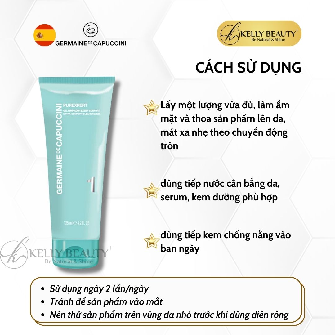 Sữa Rửa Mặt Cho Da Dầu Mụn Germaine PUREXPERT Extra Comfort Cleansing Gel | Kelly Beauty