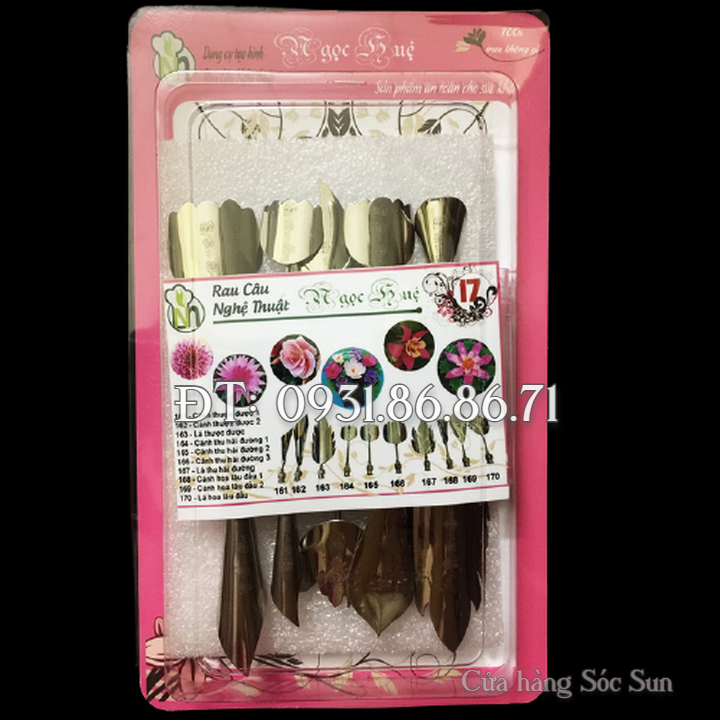 Bộ 10 dụng cụ làm rau câu 3D – Bộ số 17 - Tặng kèm kim nhụy – Mã số 1679