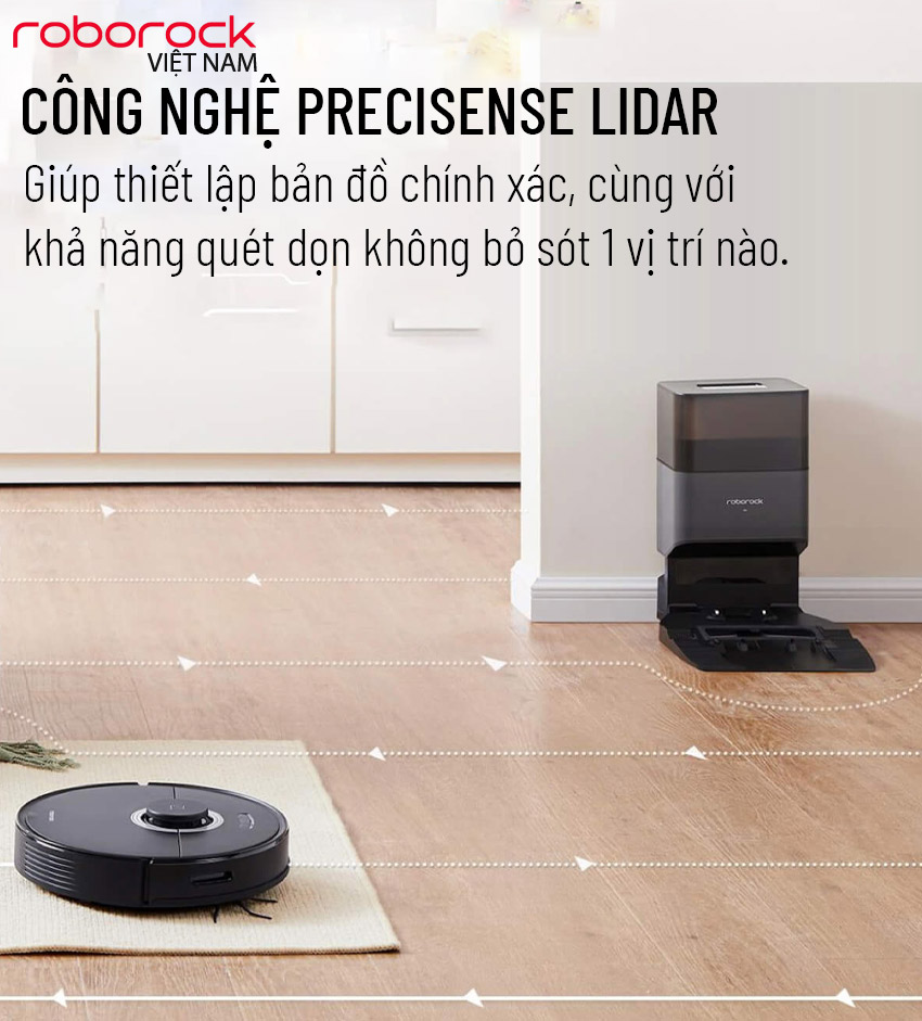 Robot Hút Bụi Lau Nhà Thông Minh Xiaomi Lydsto W3 - Bản 2023 Tự Động Giặt Sấy Giẻ Và Đổ Rác Tự Động Diệt Khuẩn Ozone 99,9% Tự Động Bơm Nước Diện Tích Hoạt Động 250m2 Công Suất 75 W - Hàng Chính Hãng