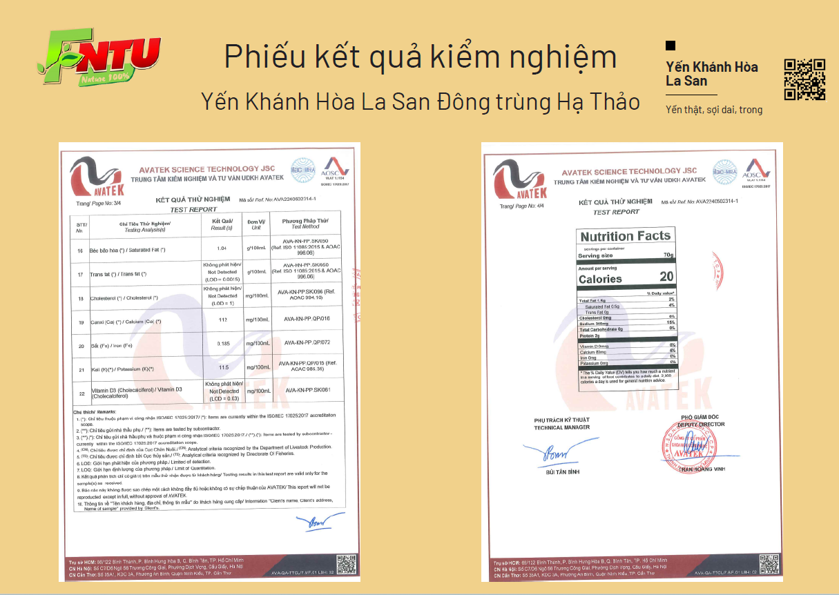 [ 35% YẾN TƯƠI ][ NHẬN GHI THIỆP MỪNG] Hộp quà 6 lọ Yến Khánh Hòa La San Đông Trùng Hạ Thảo ít ngọt