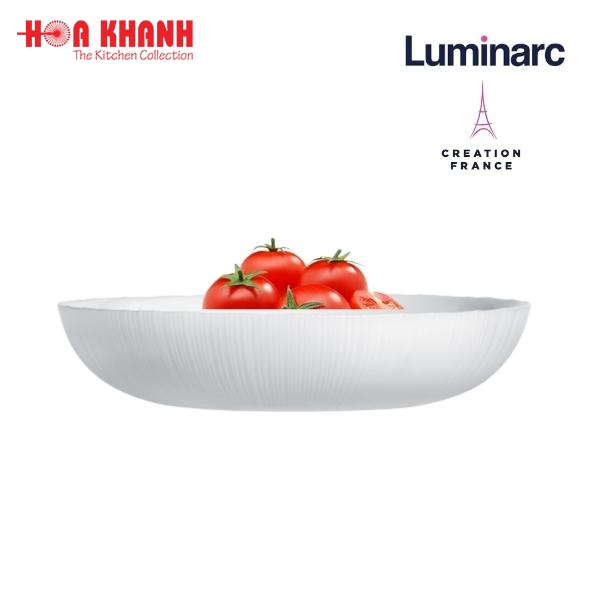 Đĩa Sâu Thủy Tinh Luminarc Diwali Lines 20cm đựng thức ăn, kháng vỡ, cường lực - Bộ 3 đĩa - Q1662