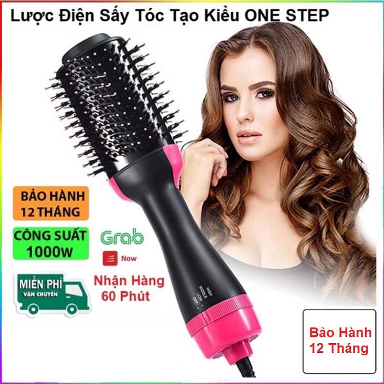 Lược Điện Sấy Tóc Tạo Phồng, Máy Sấy Kiêm Lược One Step - Uốn Cúp Sấy Tóc Đa Năng 3 trong 1 - Xoay 360 độ