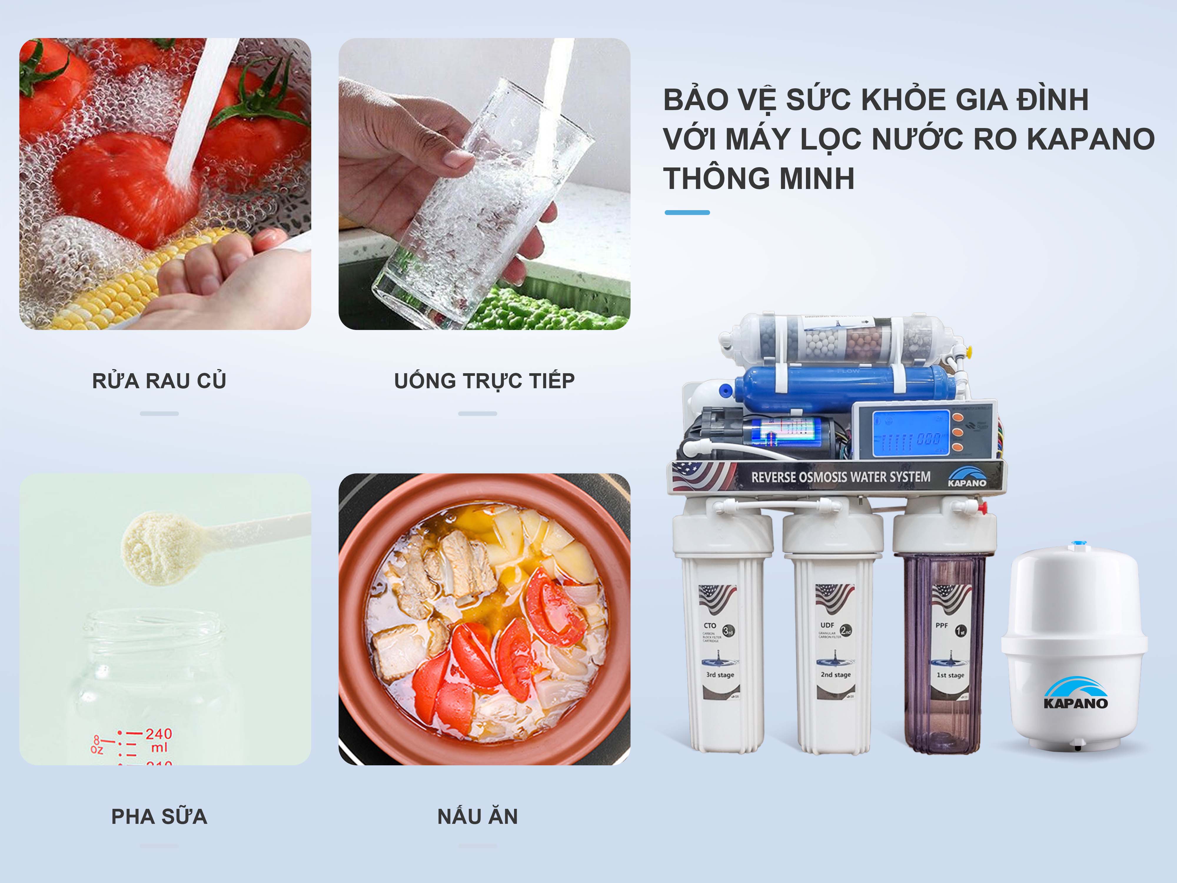 Máy lọc nước RO thông minh Kapano - Hàng chính hãng