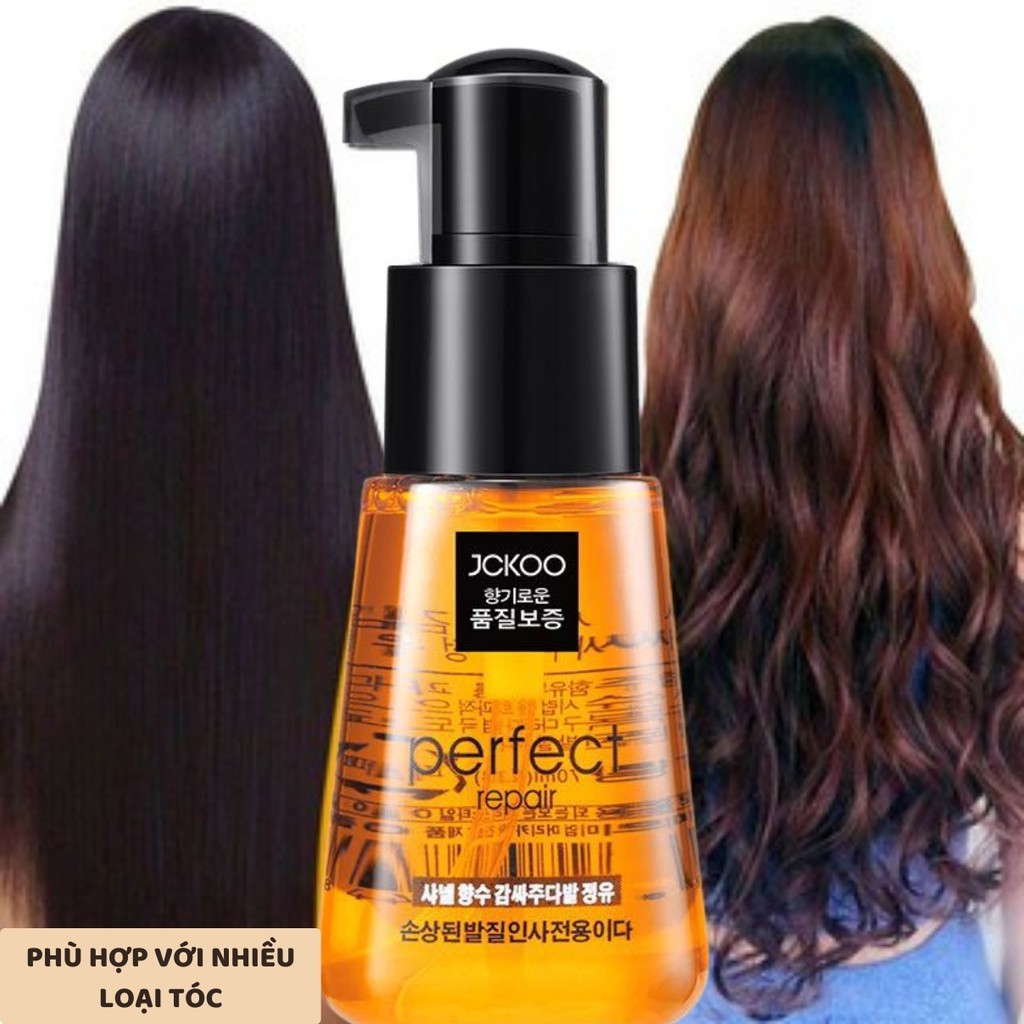 Tinh dầu dưỡng tóc uốn, dưỡng tóc khô xơ, tóc nhuộm Jckoo giúp giữ nếp, tạo nếp tóc mềm mượt, phục hồi hư tổn