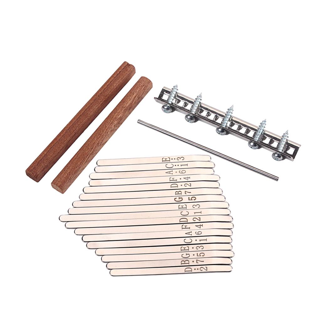 Sunnimix Tinh Tế 17 Phím Kalimba Thay Thế Thép Phím + Cầu