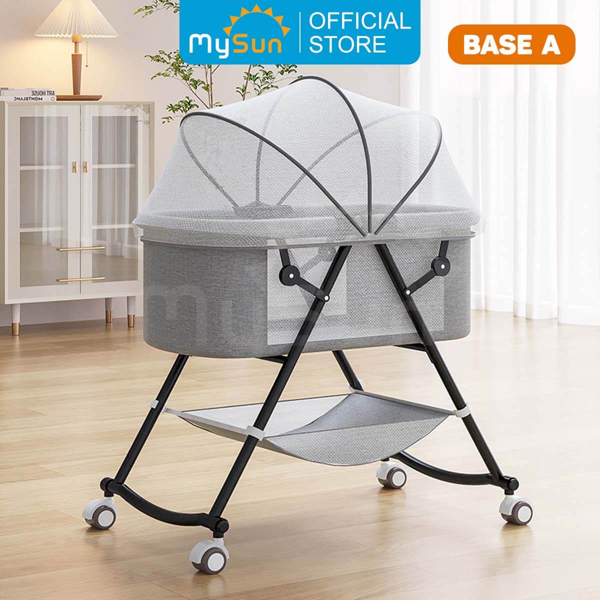 Nôi giường cũi cho em bé sơ sinh ngủ Base MySun