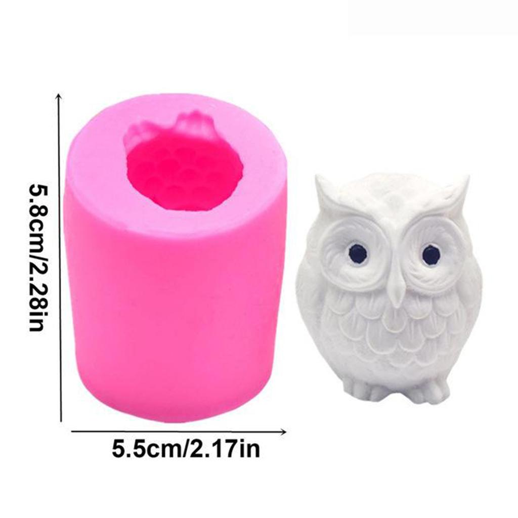 3D Owl Candle Mold Silicone Mould for Chocolate Fondant Candy Mini Soap DIY