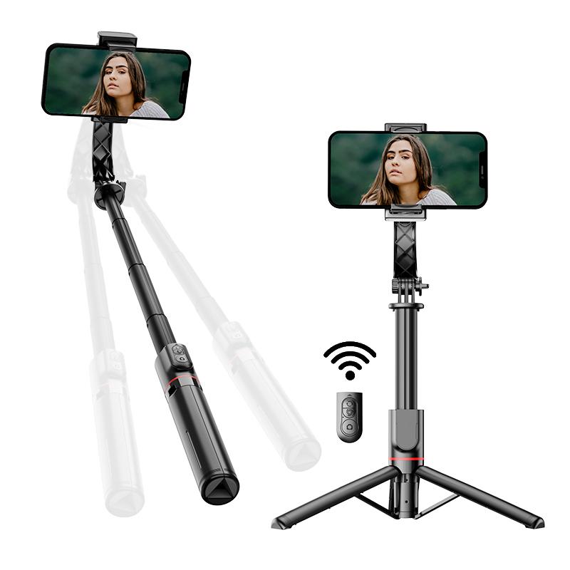 Điện thoại ổn định điện thoại thông minh với bộ ba chân selfie có thể mở rộng bằng nhôm, cân bằng tự động để quay video trực tiếp