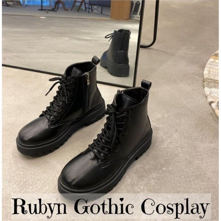 Giày Boots Chiến Binh Khóa Kéo Cá tính mẫu mới 2020 ( Size 35 - 40 ) DA LÌ