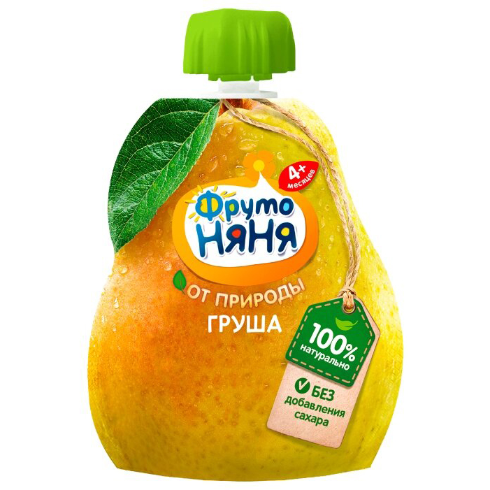 Combo 6 Gói Trái cây nghiền vị lê Fruto Nyanya 90g