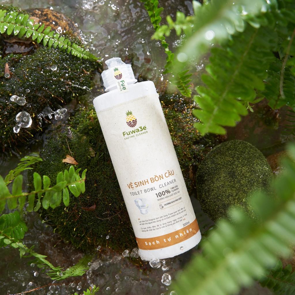Vệ sinh bồn cầu thiên nhiên FUWA3e Organic Enzyme sinh học sạch khuẩn an toàn hương tinh dầu khuynh diệp 500ML