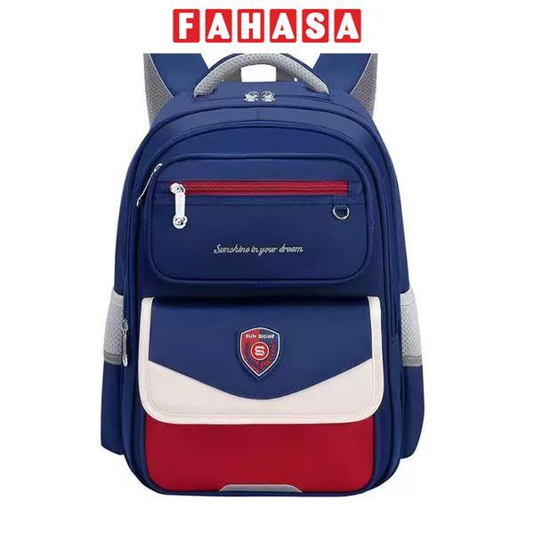 Ba Lô Chống Gù - Sun Eight 22339 - Màu Xanh Navy + Đỏ