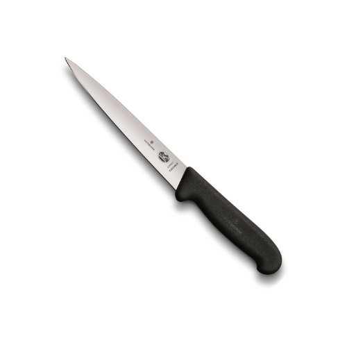 Dao cắt phi lê hiệu Victorinox Filleting fish knife, cán màu đen, lưỡi dài 16/18/20cm Flexible blade, Fibrox Pro safety handle-– Hãng phân phối chính thức