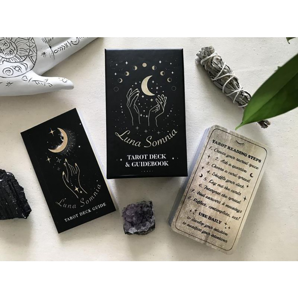 [Size Gốc] Bộ Bài Luna Somnia Tarot 78 Lá Bài 7x12 Cm Tặng Đá Thanh Tẩy