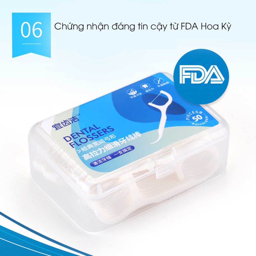 Hộp tăm chỉ nha khoa - tăm chỉ vệ sinh kẽ răng , vệ sinh răng miệng
