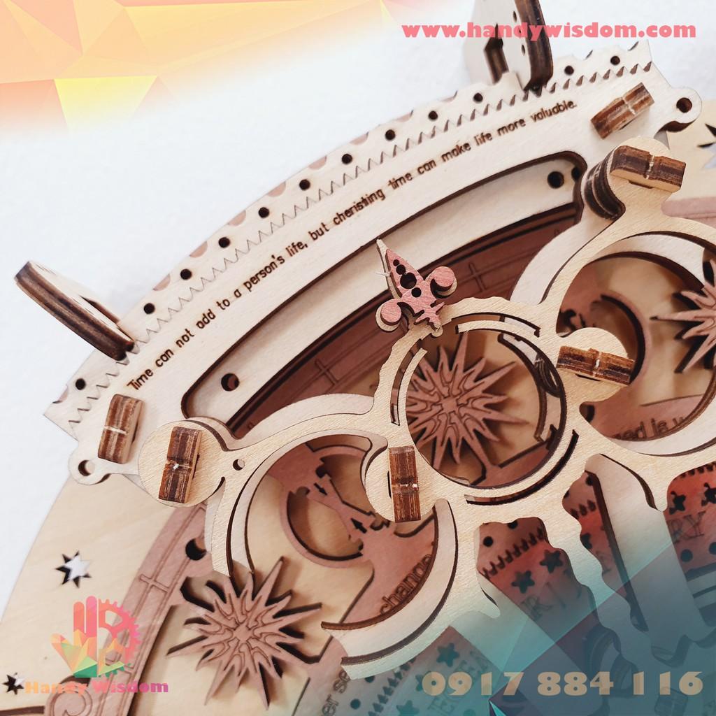Mô hình gỗ chuyển động - Đồng hồ Zodiac - Robotime Zodiac Clock LC601