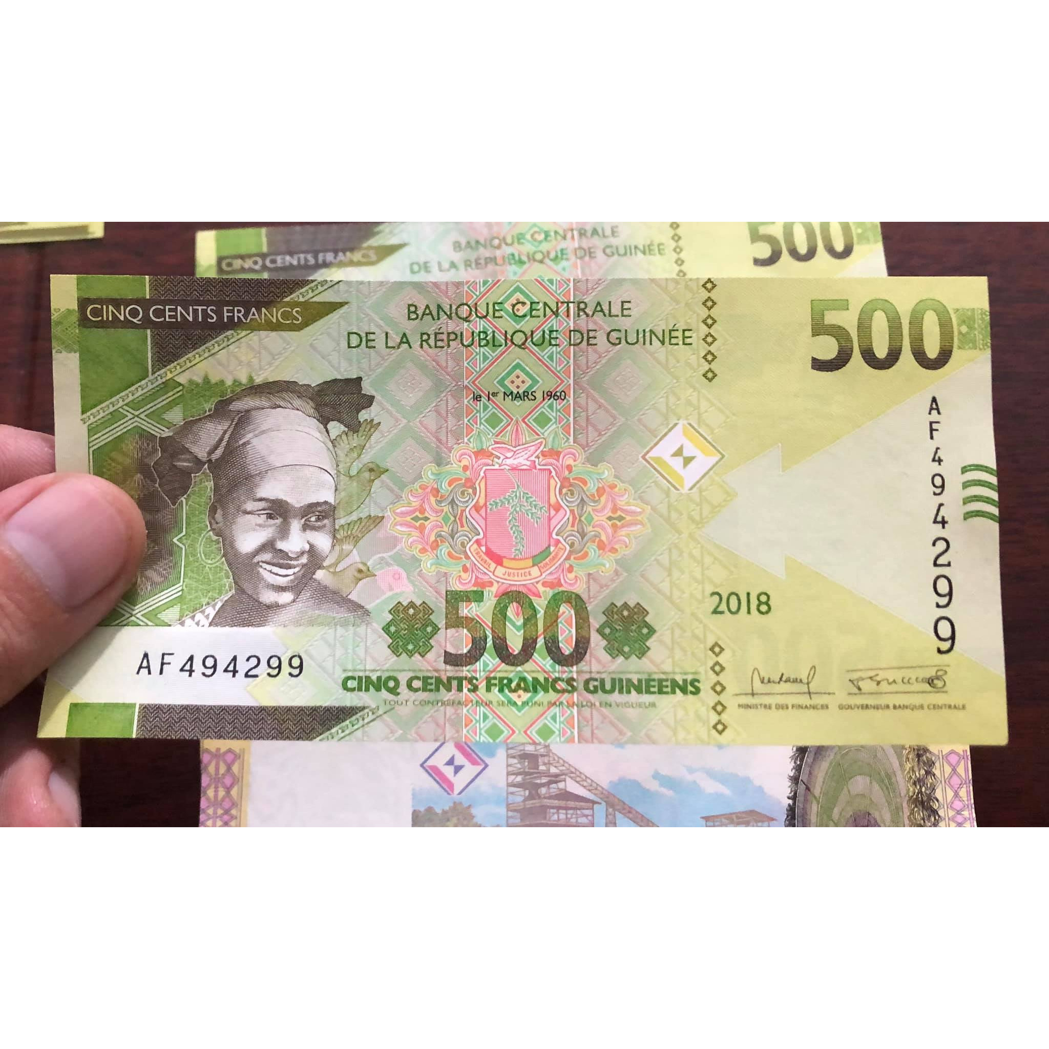 Tờ tiền cổ Guinea 500 Francs, quốc gia châu phi xa xôi