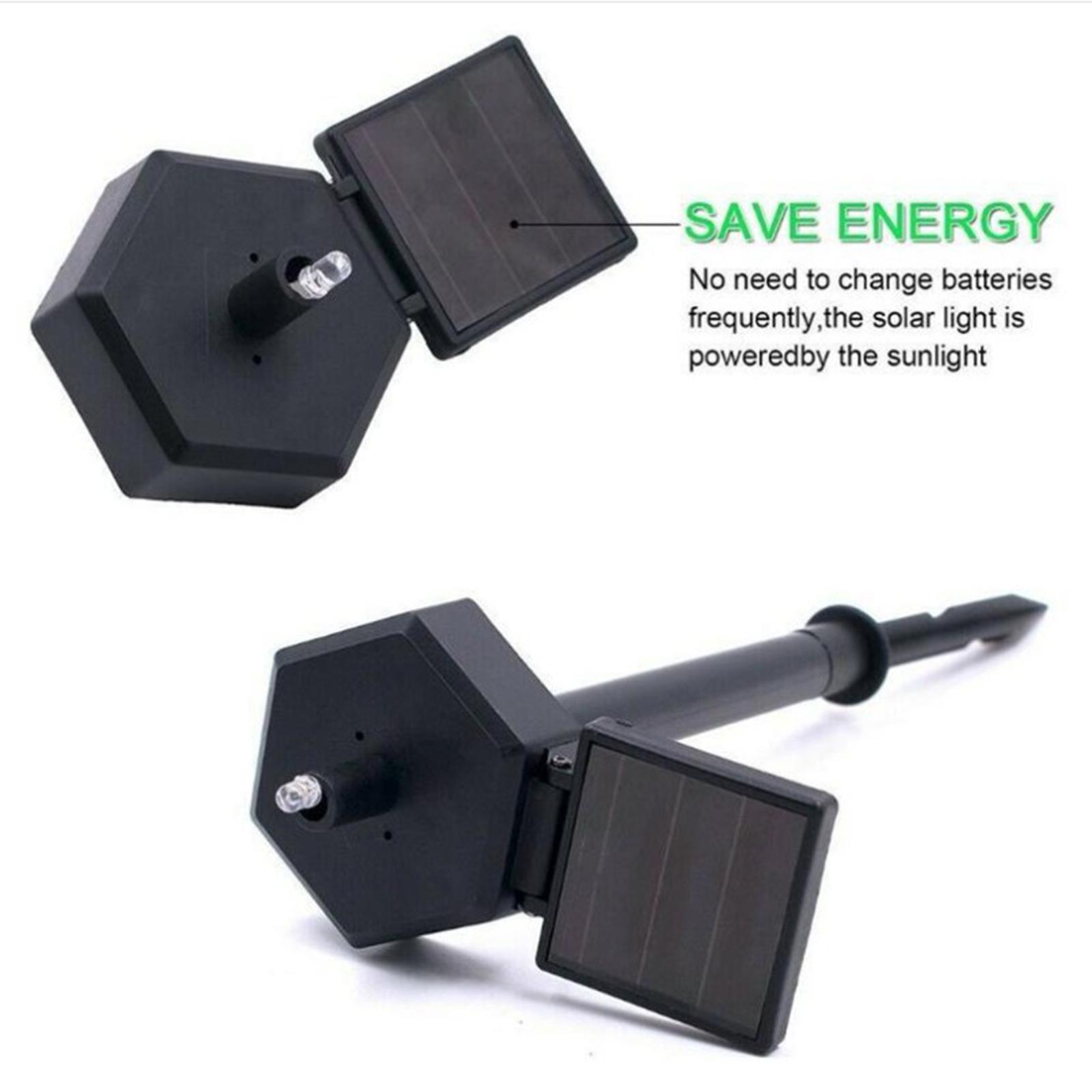 Solar Yard Lawn Patio Lamp Waterproof Resin Statue Red