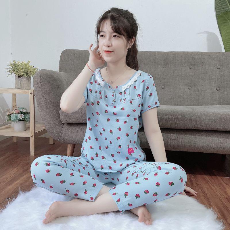 Set đồ nữ cổ ren mềm mát cao cấp