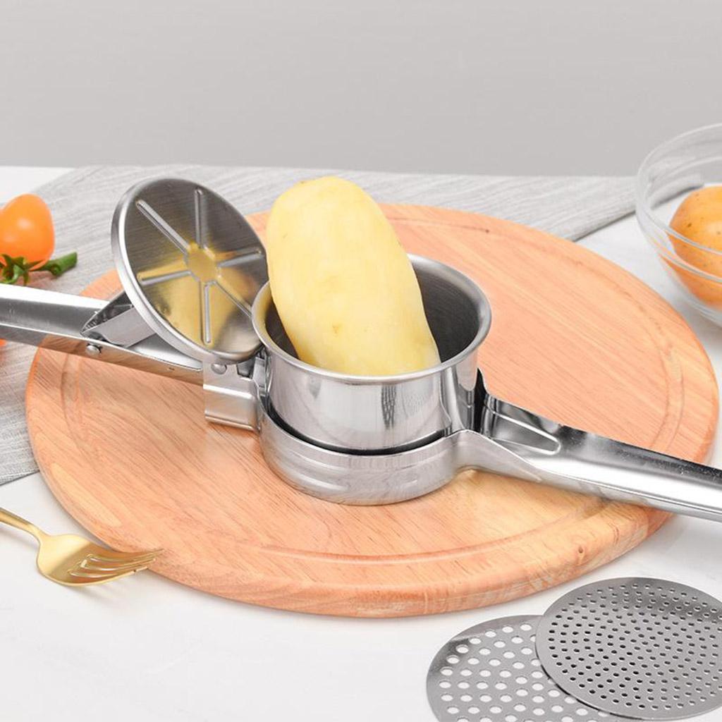 3 In 1 Stainless Steel Masher Fruit Vegetable Press Juicer Crusher Squeezer