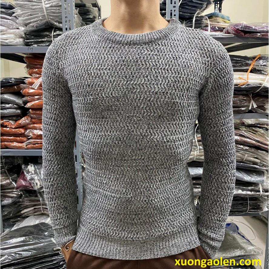 Áo len cổ tròn dày dặn-xuongaolen.com