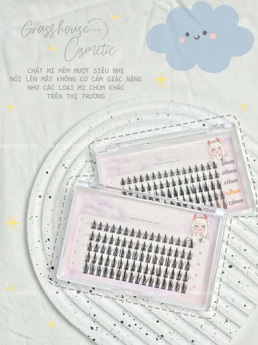 MI GIẢ CHÙM MJSP 5 HÀNG SIÊU TỰ NHIÊN TỪ 9MM - 13MM TRÊN CÙNG 1 SET