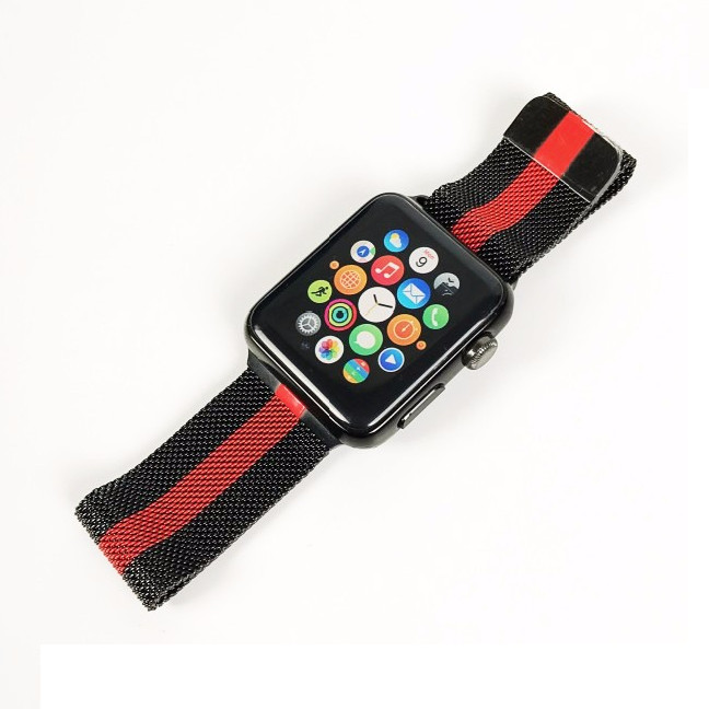 Dây thép đeo thay thế cho Apple Watch 42mm / 44mm hiệu Coteetci kiểu dáng Redline (thiết kế tinh tế mới lạ, thép không gỉ cao cấp, ôm sát tay) - Hàng nhập khẩu