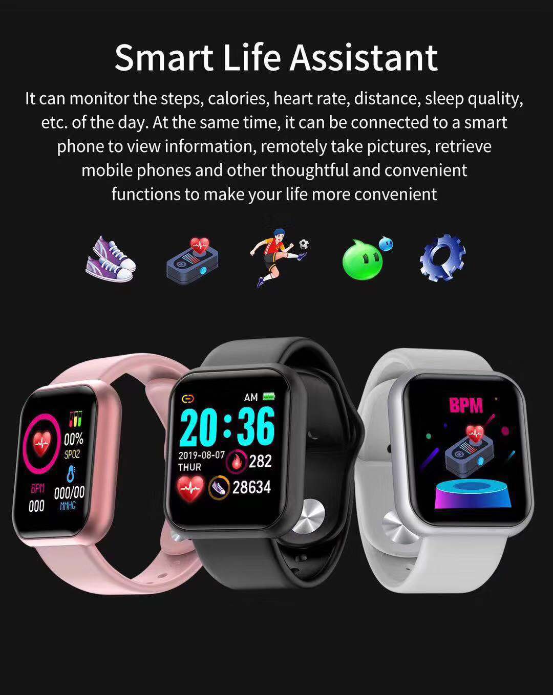 Minh Đồng Hồ Thông Minh Smart Watch Thể Thao Chống Nước, Theo Dõi Sức Khỏe Và Vận  Động kết nối Android và iOS - Hàng Nhập Khẩu