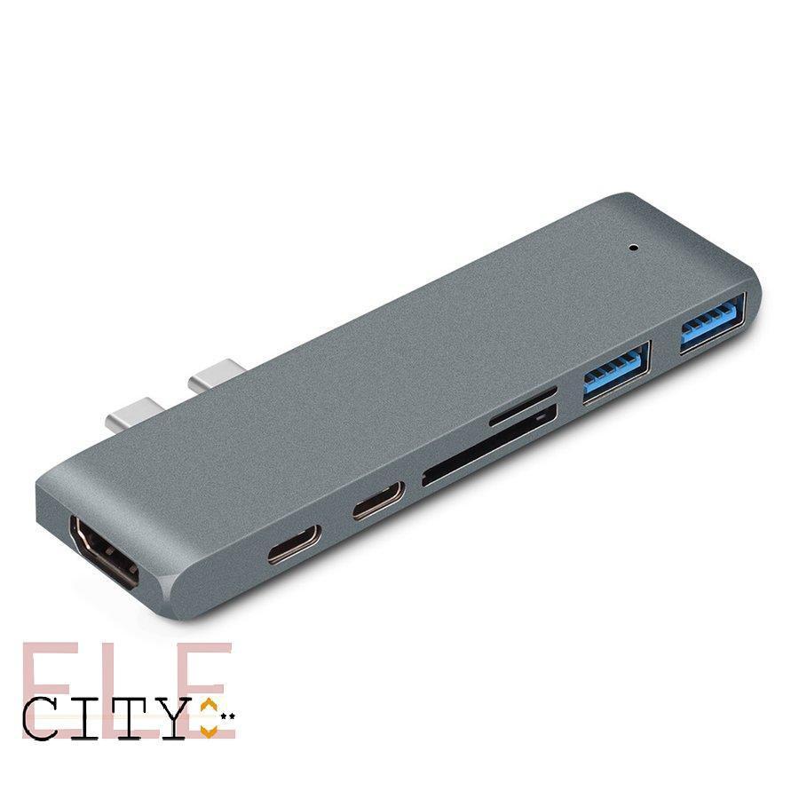 Bộ chuyển đổi 107ele cổng USB 3.1 Type-C sang cổng Hdmi 4k 3 USB C cổng 3.0 Tf Pd cho máy tính xách tay Laptop táo Pro/