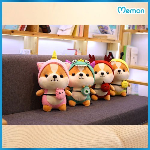 Gấu bông chó Shiba cosplay 25cm cao cấp - Hàng chính hãng Memon - Đồ chơi thú nhồi bông chó Shiba cosplay, Kích thước 25cm, Bông gòn mềm mịn, bền đẹp, dễ sử dụng và an toàn cho trẻ nhỏ.