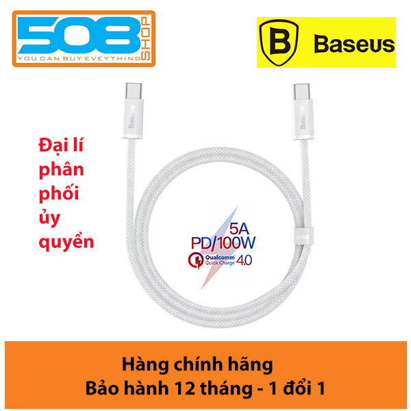 Cáp sạc nhanh C 100W, Baseus Dynamic Series Fast Charging Data Cable Type C 100W - Hàng chính hãng