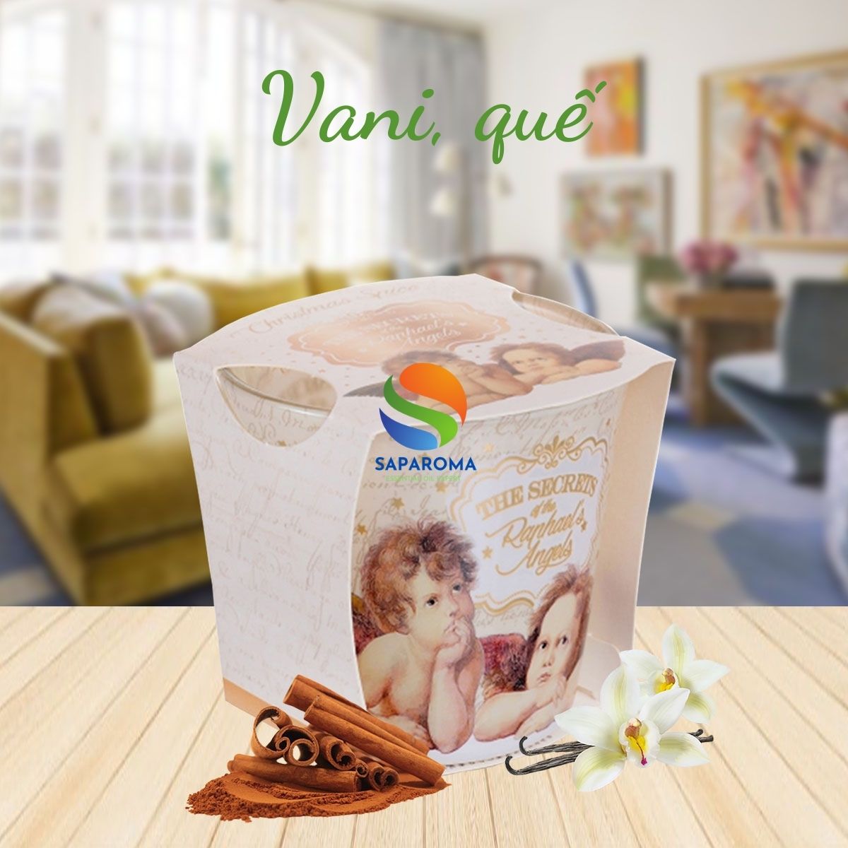 Ly nến thơm tinh dầu Bartek Raphael's Angels 115g QT028494 - quế, hồi, vani, nến trang trí, thơm phòng, thư giãn, hỗ trợ khử mùi (giao mẫu ngẫu nhiên)