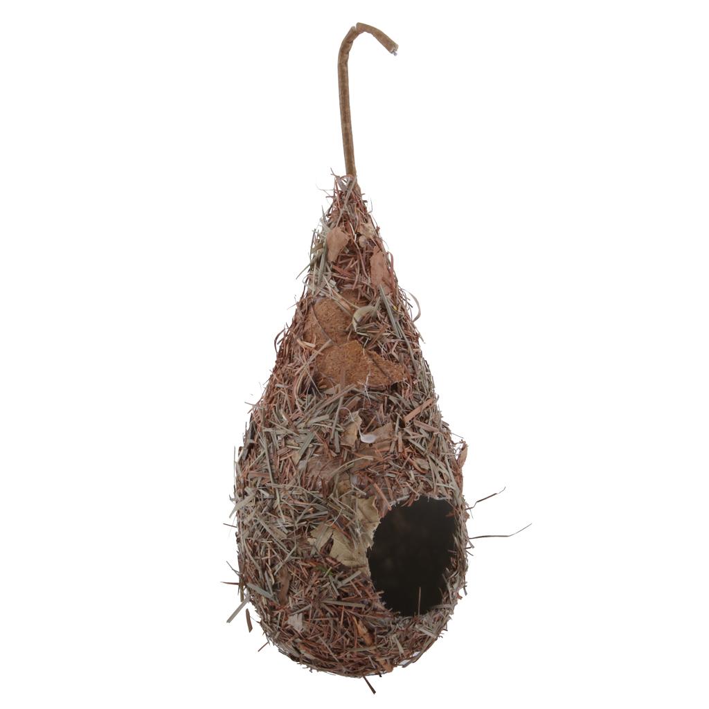 Handmade Straw Bird Nest House Hatch Breeding Grass Cave