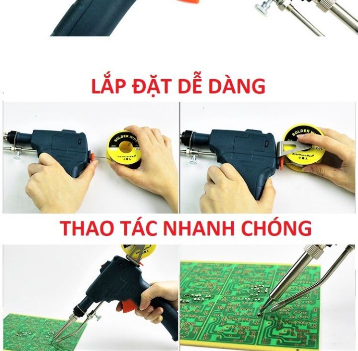 Bộ mỏ hàn tự động đẩy thiếc hàn làm nóng siêu nhanh có 2 loại cho bạn rể dàng lựa chọn