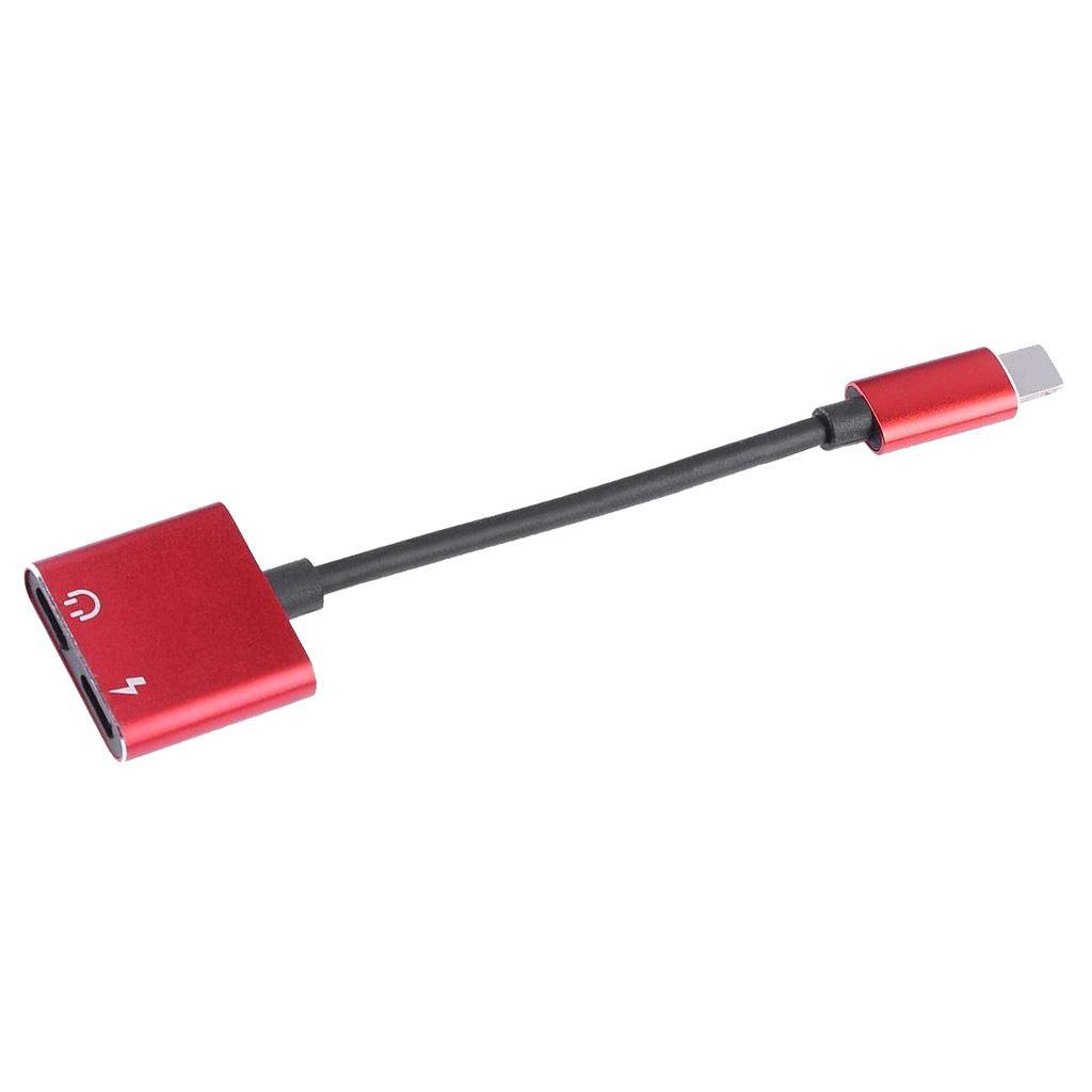2 in 1 Headphones Adapter Audio Charging Splitter Cable for iPhone iPad