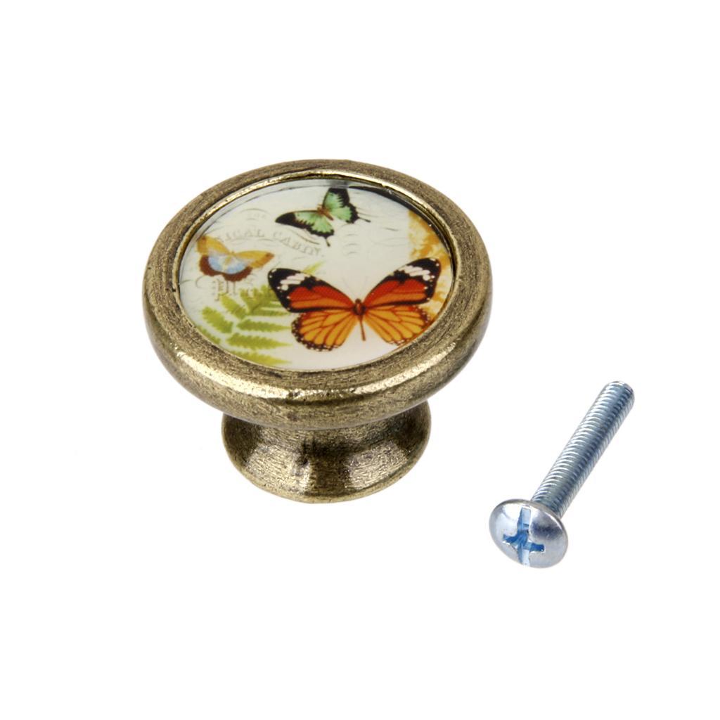 8xAssorted Vintage Brass Wardrobe Cabinet Door Cupboard Drawer Handle Knob 08