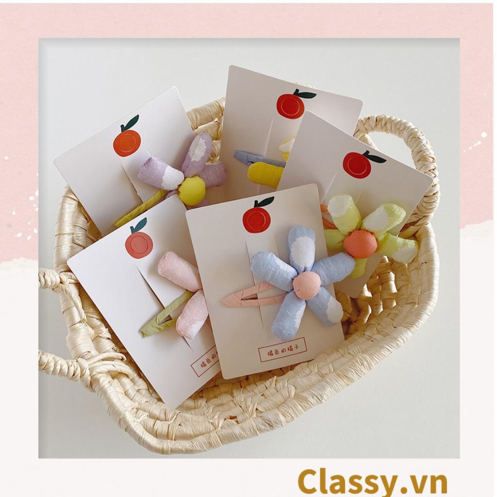 Dây cột tóc Classy hình bông hoa năm cánh nhiều màu, phụ kiện tóc PK1577