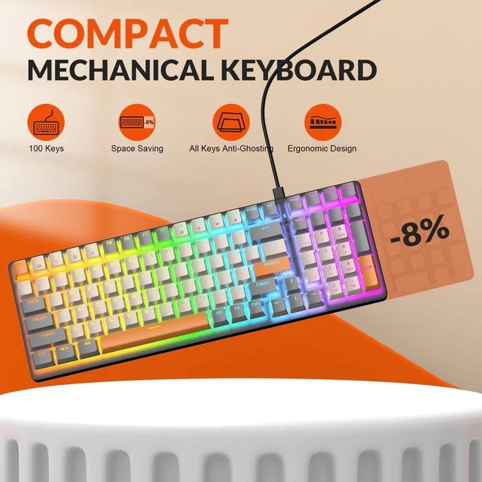 Bàn phím cơ red switch gaming ZIYOULANG K3 loại 87 KEYS - led đa màu 10 chế độ - Nhất Tín Computer